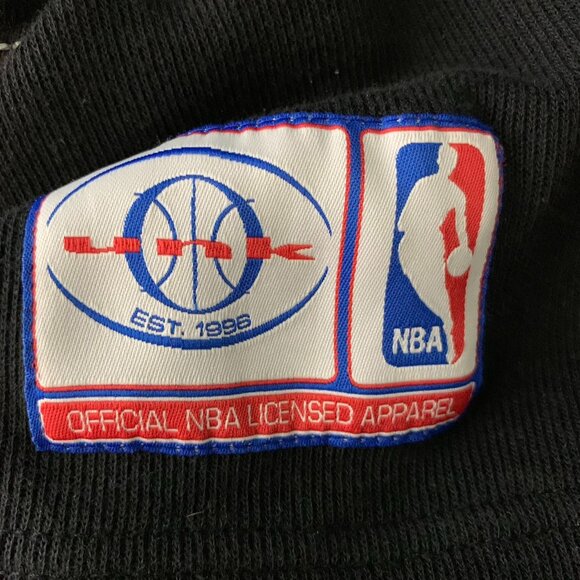 Vintage OUNK NBA Embroidered Shirt XL Black Crewneck Heavy Knit Lakers Clippers - Picture 8 of 8